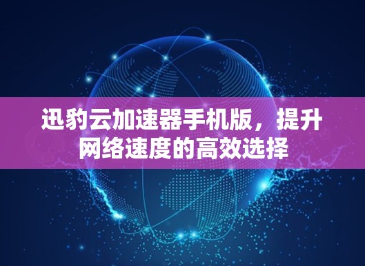 迅豹云加速器手机版，提升网络速度的高效选择