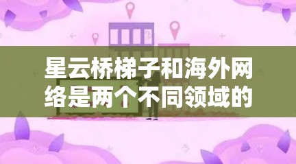 星云桥梯子和海外网络是两个不同领域的术语，各自在不同的行业中有特定的应用和用途。以下是对这两个术语的详细分析